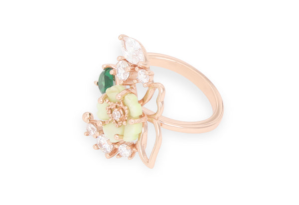 Floral Vine Statement Adjustable Ring