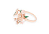 Floral Butterfly Ring with Enamel Detailing & Cubic Zirconia – 925 Sterling Silver