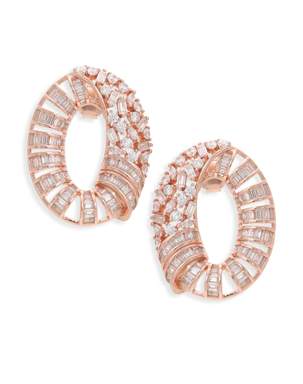 Celeste Pavé Oval Statement Earrings